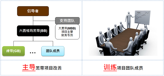 主導(dǎo)黑帶項(xiàng)目改善/訓(xùn)練項(xiàng)目團(tuán)隊(duì)成員